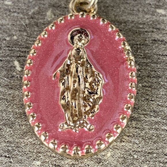 Melrose and Market Multi-Layer Long Necklace Set Miraculous Heart Pendant Charm - Picture 5 of 10